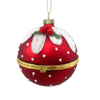 Christmas painted ball-shape glass toy, can be opened, Christmas decoration KMB82006