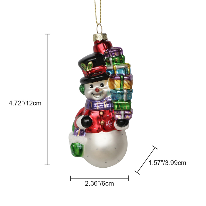 Christmas ornament, glass toy, glass snowman,Christmas decoration KMT81031