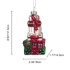 Glass present box ornament, Christmas glass toys, Christmas decoration KMT81023