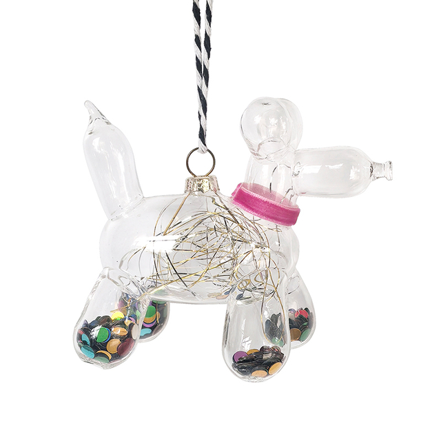 Glass dog ornament, Christmas glass toys, Christmas decoration KMT81012