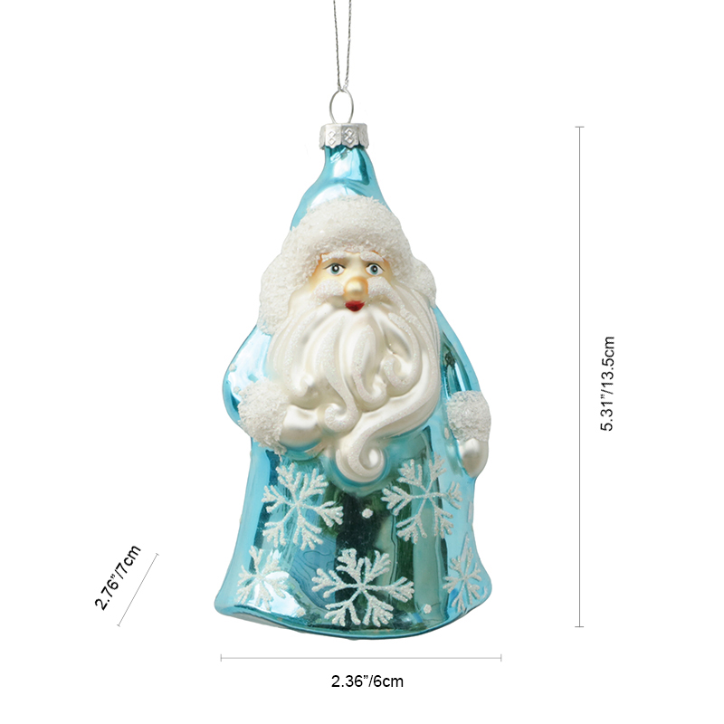 Glass Santa, Christmas glass toys, Christmas decoration KMT81011