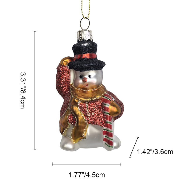 Christmas ornament, glass toy, glass snowman,Christmas decoration KMT81036