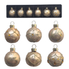 Glass ball set, set of six glass ball ornaments, Christmas decorations KMB88001