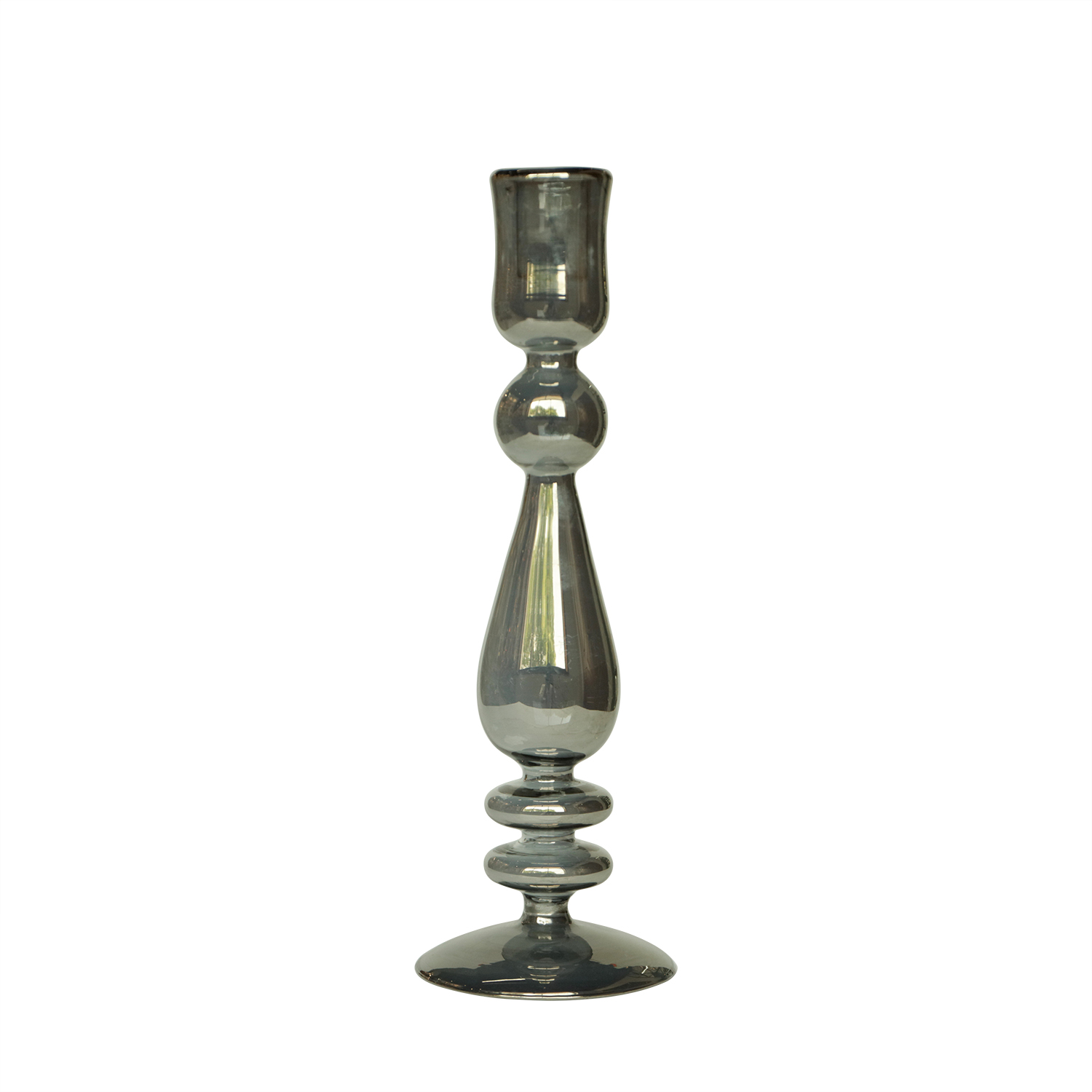 Glass decoration, glass candle holder, glass candlestick KMC60003