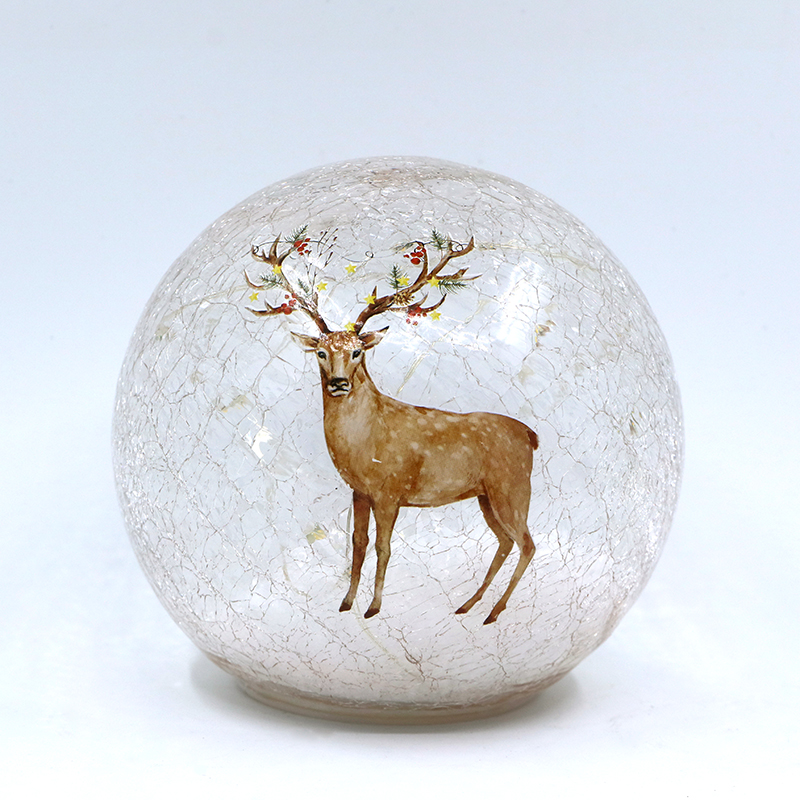 Christmas glass luminous ball, led decoration, Christmas ornament KML81017