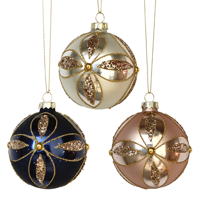 Christmas glass ball, Painted ball, Christmas decoration KMB81046