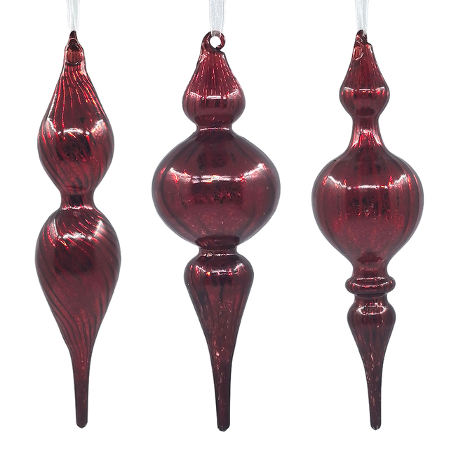 Christmas Special-shaped glass hanging decoration，Christmas decoration KMS60002