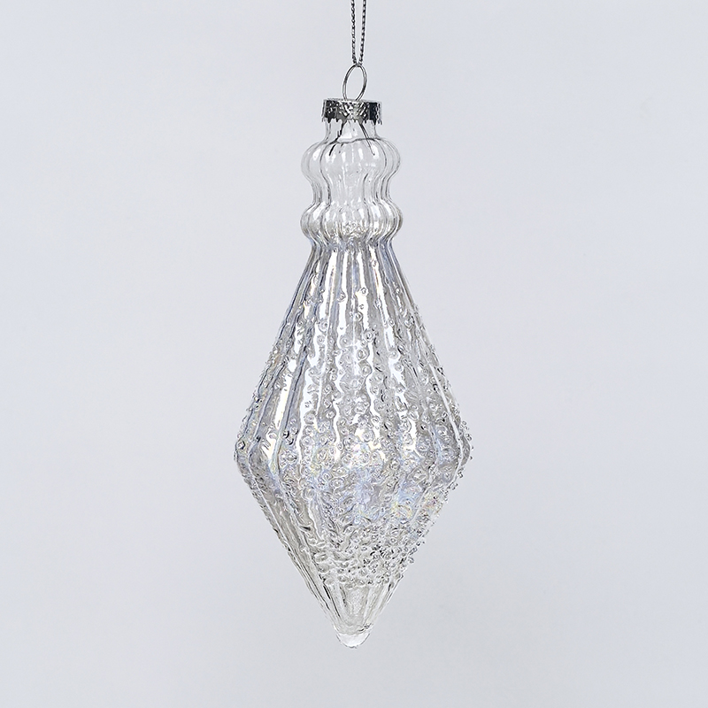 Christmas Special-shaped glass hanging decoration，Christmas decoration KMS60015