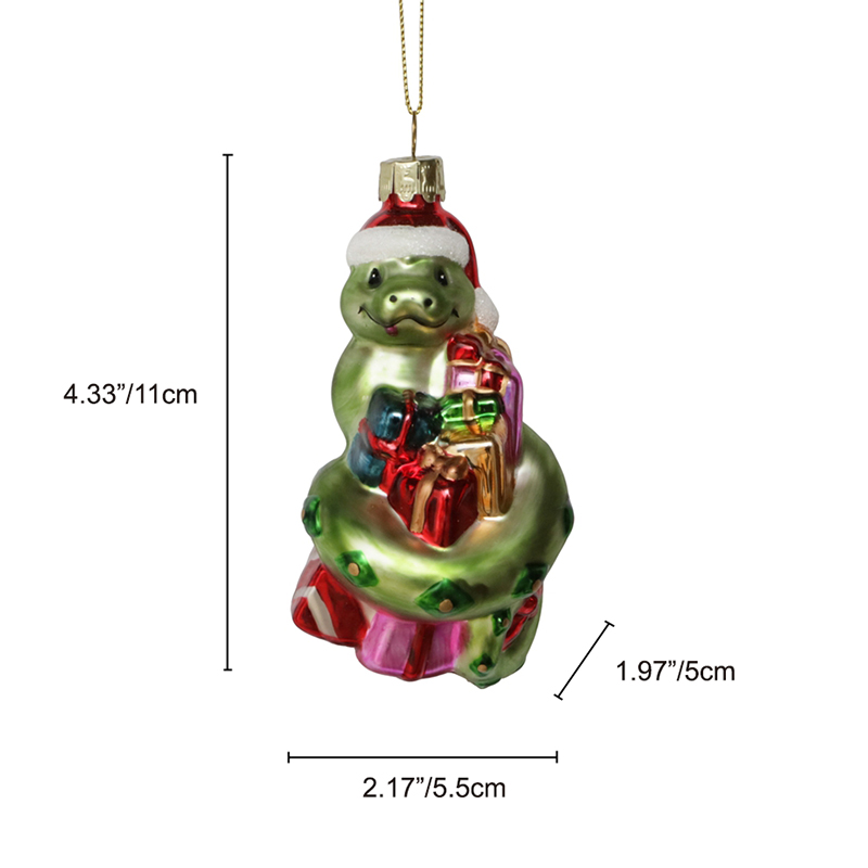 Glass snake ornament, glass toys, Christmas decoration KMT81062