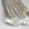 Glass icicle with glitter,Christmas decoration KMI82002