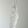 Glass icicle with glitter,Christmas decoration KMI82004