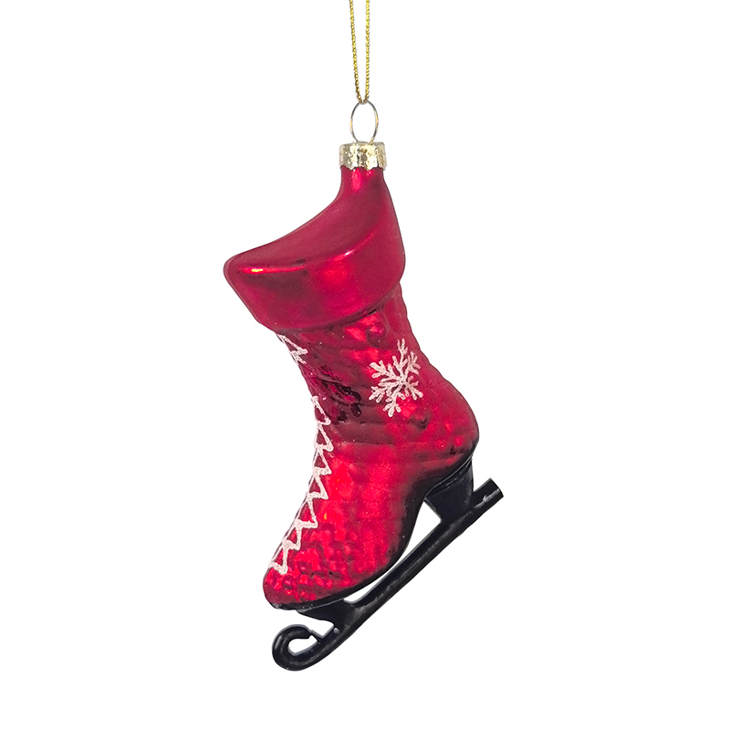Christmas ornament, glass toy Roller skates,Christmas decoration KMT81025