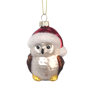 Christmas ornament, glass toy, glass owl,Christmas decoration KMT81027