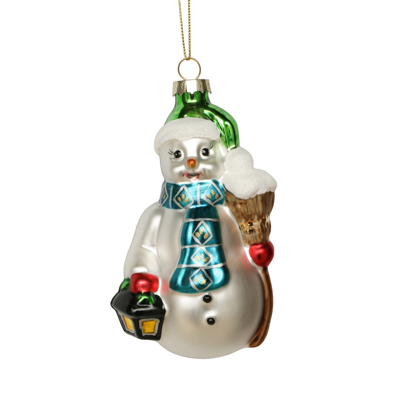 Christmas ornament, glass toy, glass snowman,Christmas decoration KMT81030