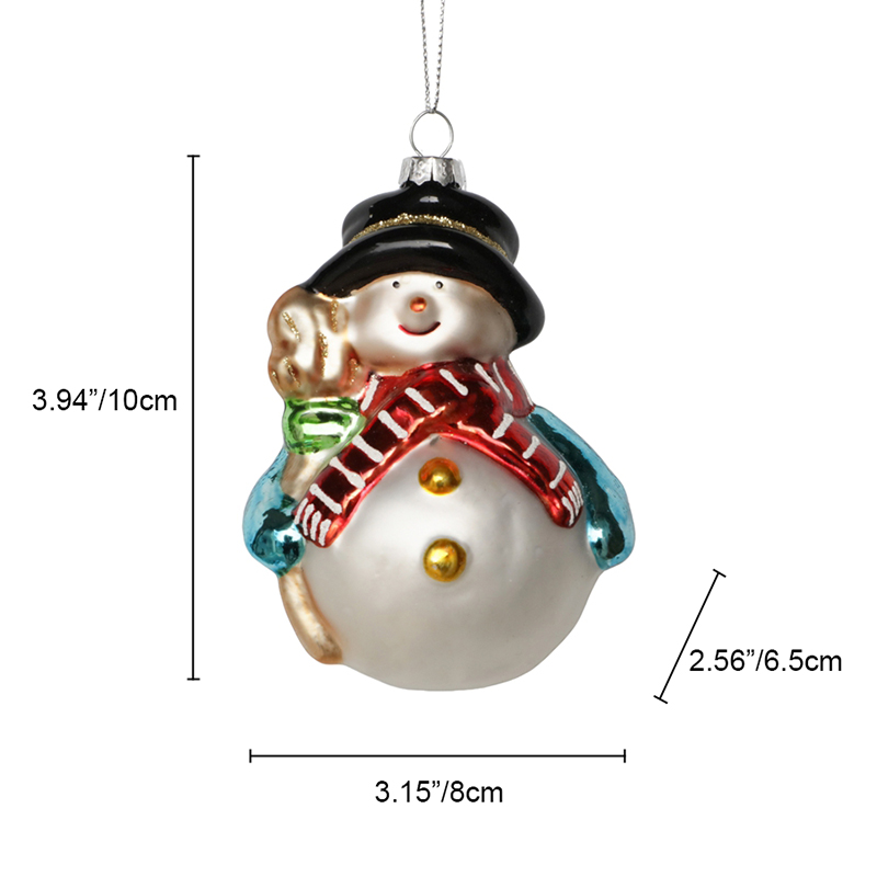 Christmas ornament, glass toy, glass snowman,Christmas decoration KMT81032