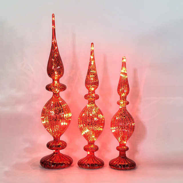 Glass decoration with LED lights, Christmas decoration,home decoration KML81022