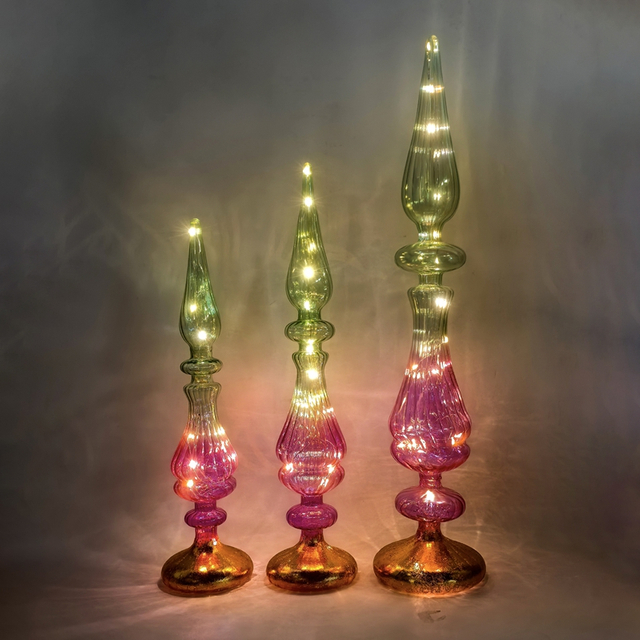 Glass decoration with LED lights, Christmas decoration,home decoration KML81023
