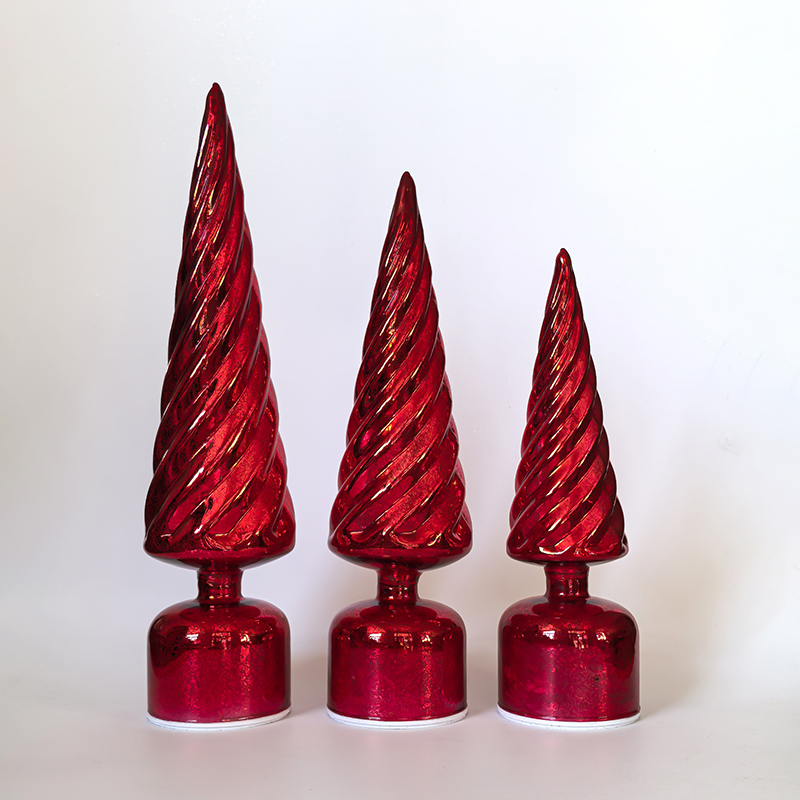 Glass Christmas tree with led lights, glass decoration with LED lights, Christmas decoration KML81030