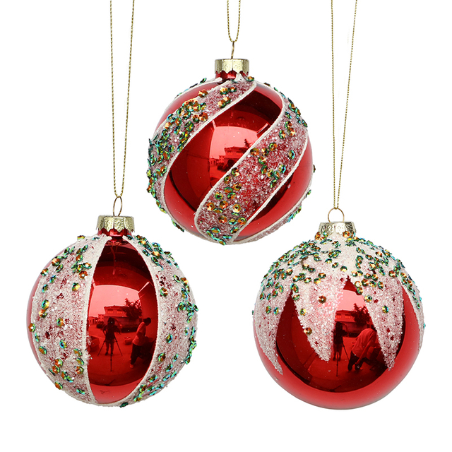 Christmas glass ball, Painted ball, Christmas decoration KMB81055