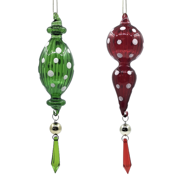 Christmas Special-shaped glass hanging decoration，Christmas decoration KMS60036
