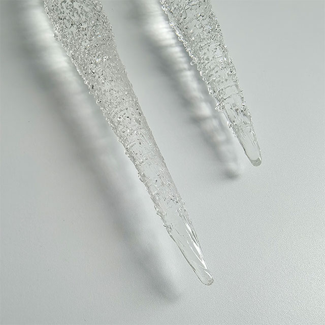 Glass icicle with glitter,Christmas decoration KMI82003
