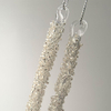 Glass icicle with glitter,Christmas decoration KMI82002