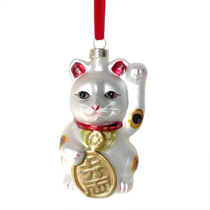 Glass cat ornament,Christmas glass toys,Christmas decoration