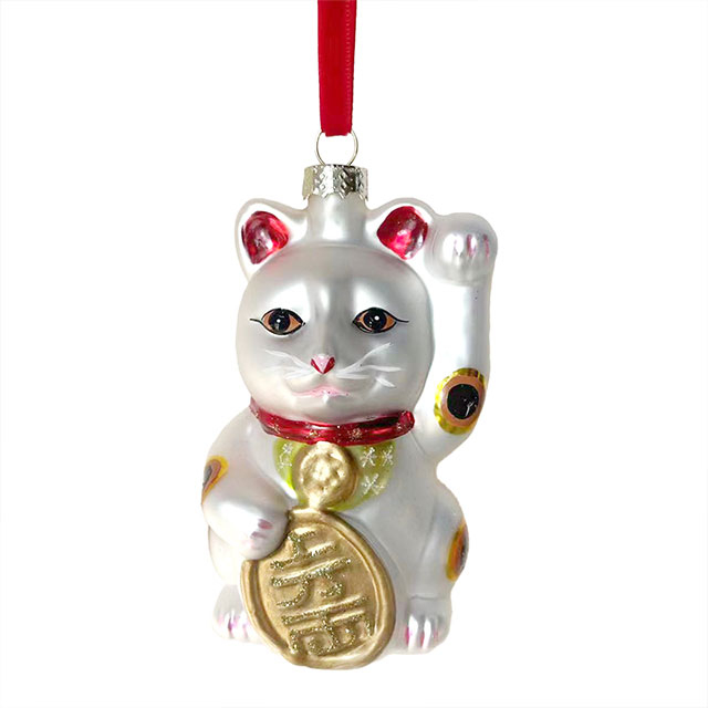 Glass cat ornament,Christmas glass toys,Christmas decoration