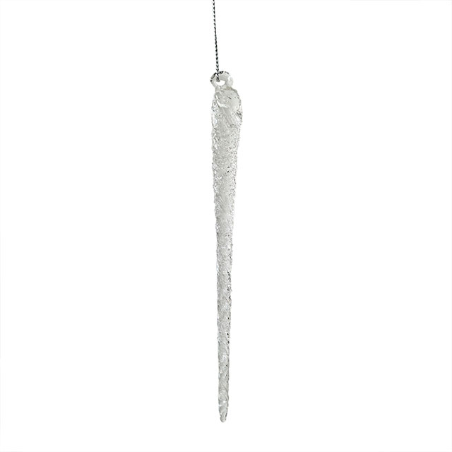 Glass icicle with glitter,Christmas decoration KMI82005