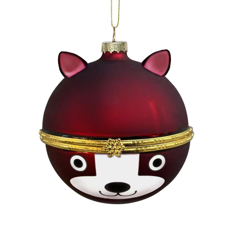 Christmas painted glassball, can be opened, Christmas decoration KMB82005