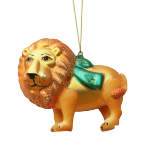 Christmas ornament, glass toy, glass lion,Christmas decoration KMT81039