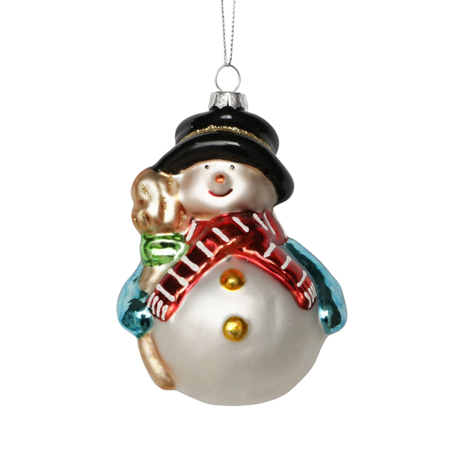 Christmas ornament, glass toy, glass snowman,Christmas decoration KMT81032