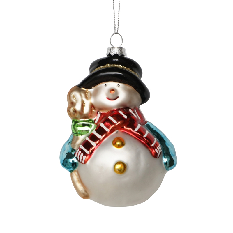 Christmas ornament, glass toy, glass snowman,Christmas decoration KMT81032