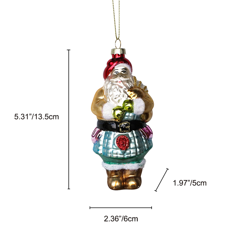 Glass Santa, Christmas glass toys, Christmas decoration KMT81064