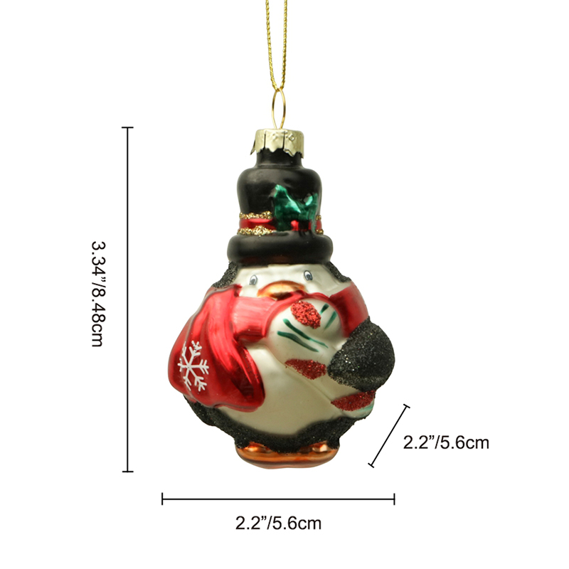 Glass Penguin ornament, Christmas glass toys, Christmas decoration KMT81050