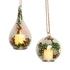 Glass ball with led lights, glass decoration with LED lights, Christmas ornament KML81015