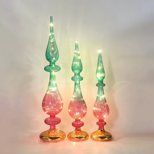 Glass decoration with LED lights, Christmas decoration,home decoration KML81014