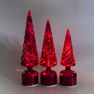 Glass Christmas tree with led lights, glass decoration with LED lights, Christmas decoration KML81030