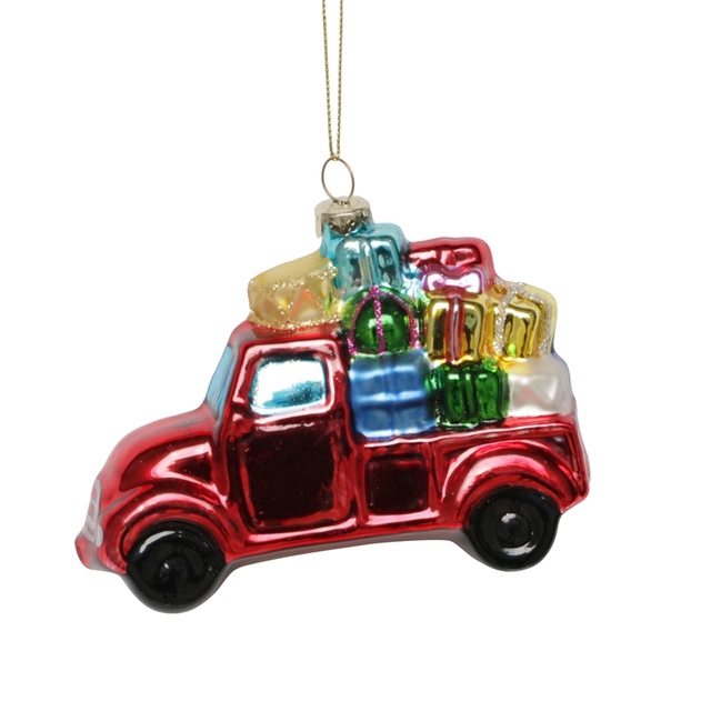 Christmas glass toys, glass car ornament , Christmas decoration KMT81069