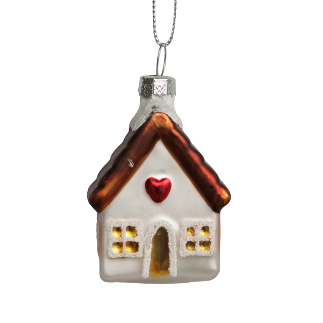 Christmas ornament, glass toy, glass house,Christmas decoration KMT81073