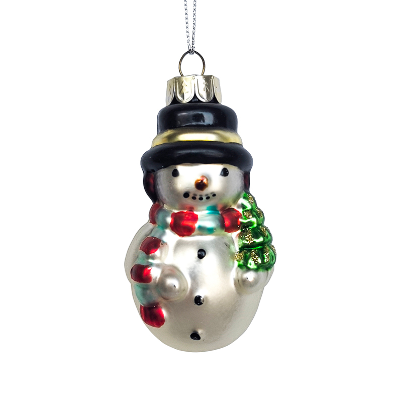 Christmas ornament, glass toy, glass snowman,Christmas decoration KMT81086