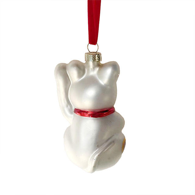 Glass cat ornament,Christmas glass toys,Christmas decoration