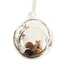 Christmas glass ball with resin decoration inside，Christmas decoration KMB86002