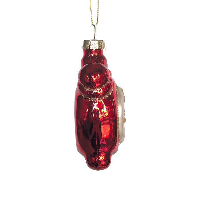 Glass clock ornament, Christmas glass toys, Christmas decoration KMT81018