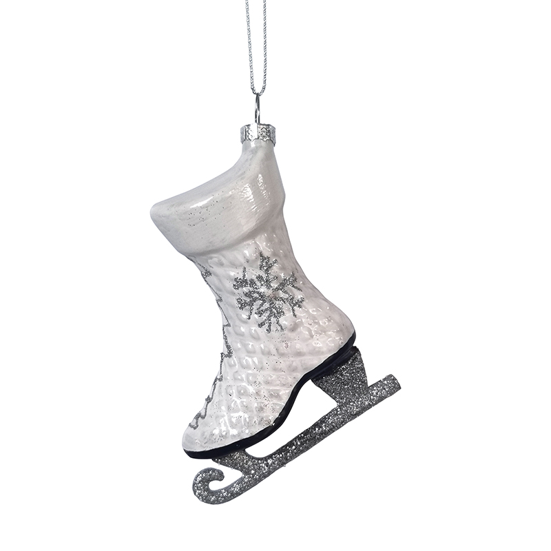 Christmas ornament, glass toy Roller skates,Christmas decoration KMT81025