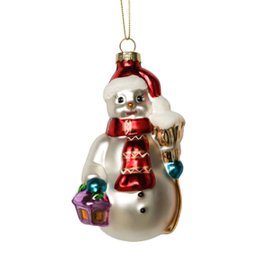 Christmas ornament, glass toy, glass snowman,Christmas decoration KMT81030