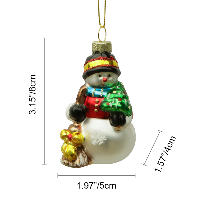 Christmas glass toys, glass showman decoration with resin, Christmas decoration KMT81008