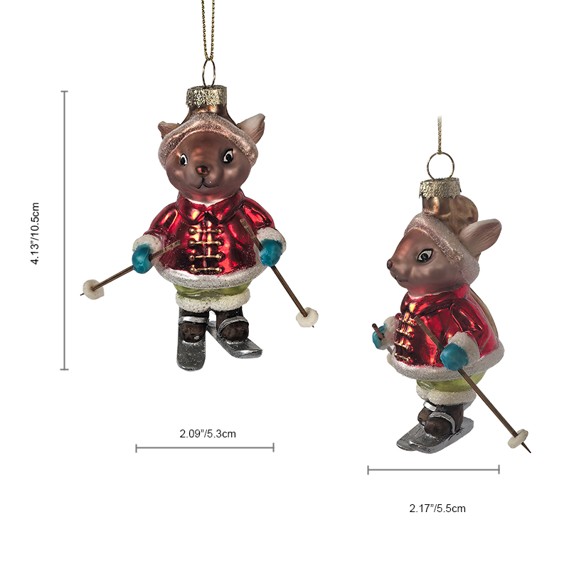 Glass mouse ornament, Christmas glass toys, Christmas decoration KMT81016