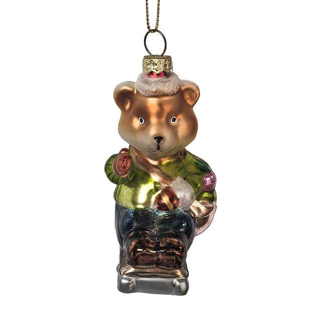 The glass bear ornament, Christmas glass toys, Christmas decoration KMT81017