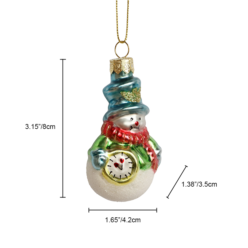 Christmas ornament, glass toy, glass snowman,Christmas decoration KMT81034